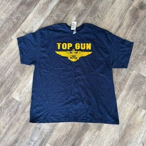NWT! “Top Gun” Graphic Heavy Knit Cotton Navy Blue T-Shirt